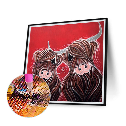 Kiss Yak - Full Round Drill Diamond Painting 30*30CM