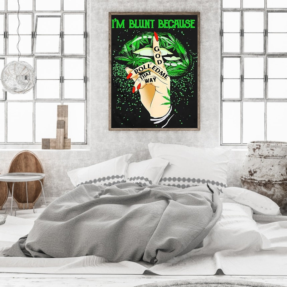 Marijuana Leaf - Full Round Drill Diamond Painting 30*40CM