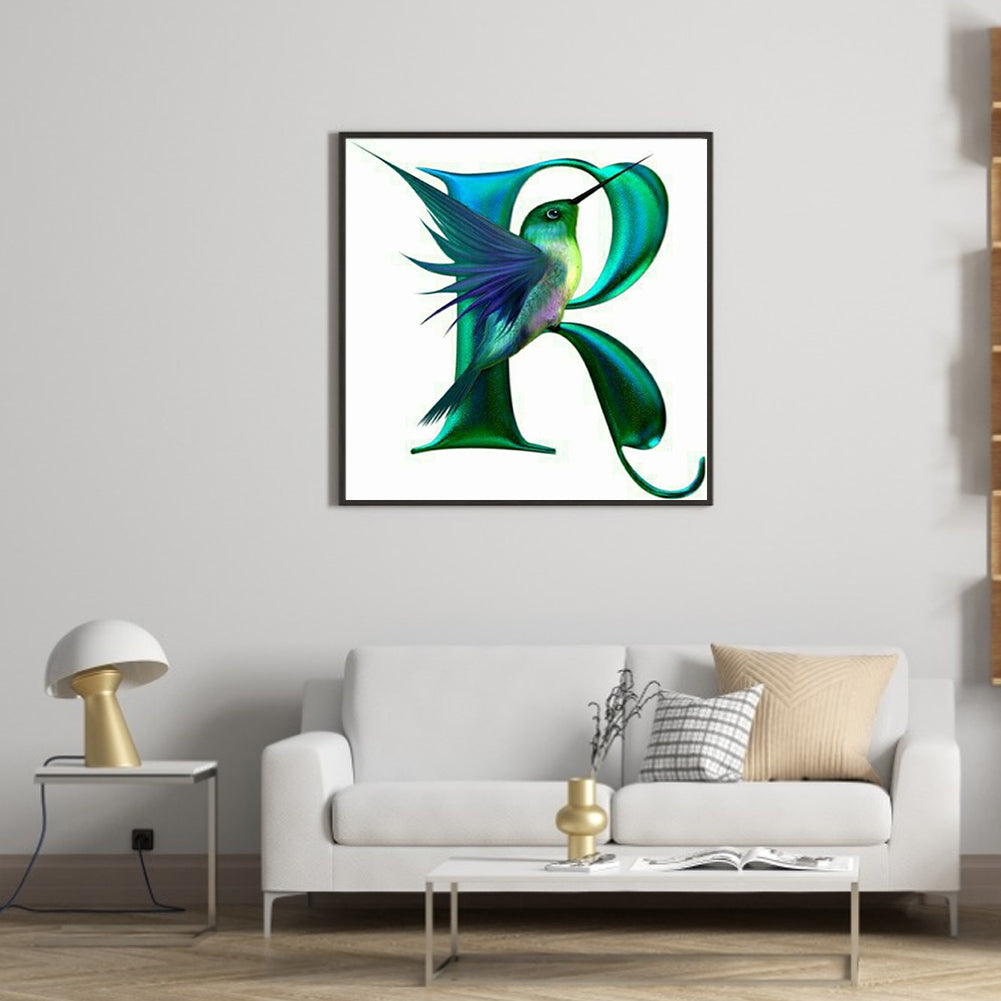 Hummingbird Alphabet - Full Round Drill Diamond Painting 30*30CM