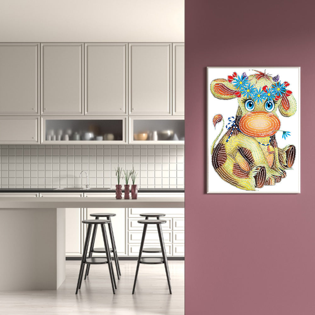 The Cow - Special Shaped Drill Diamond Painting 30*40CM