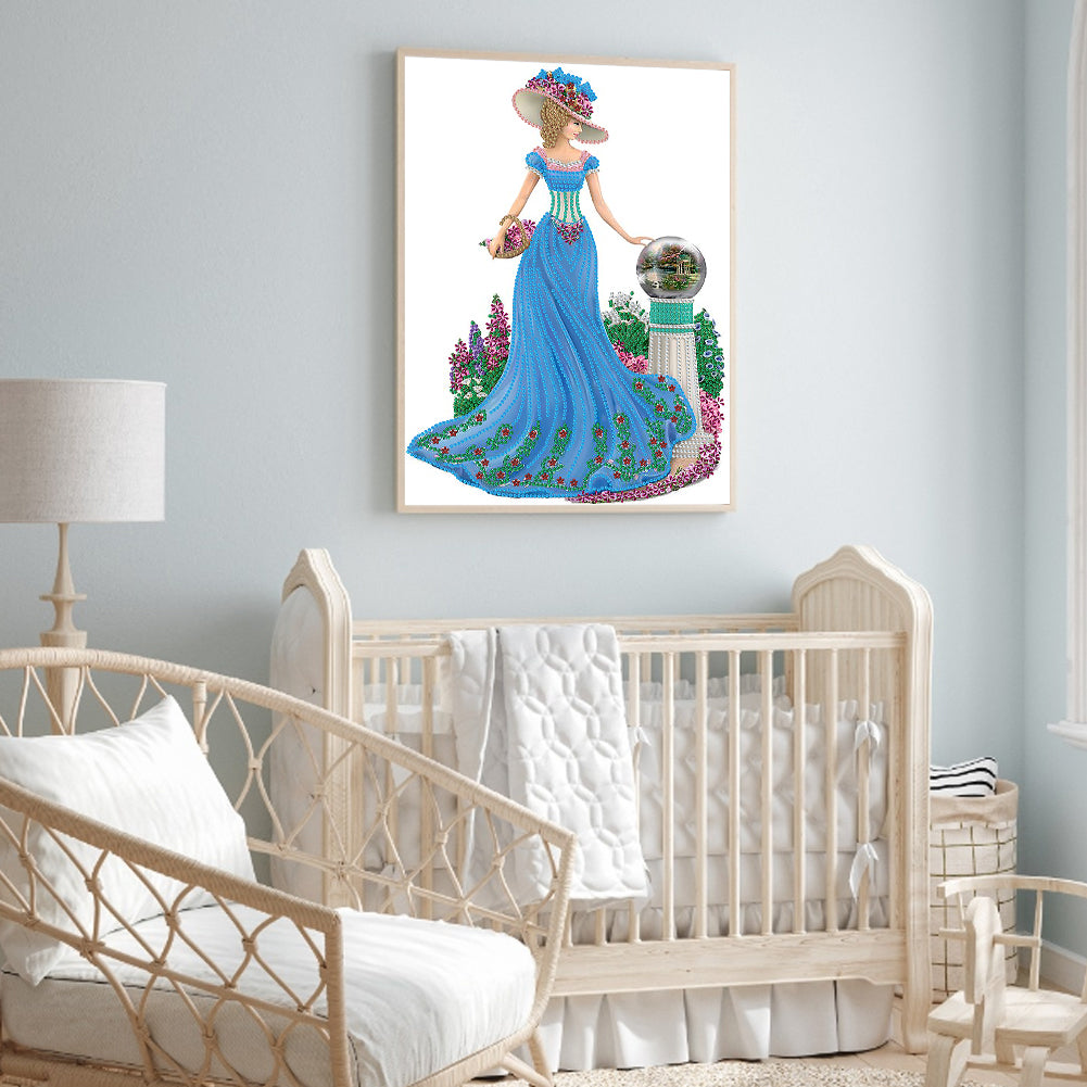 Elegant Lady - Special Shaped Drill Diamond Painting 30*40CM