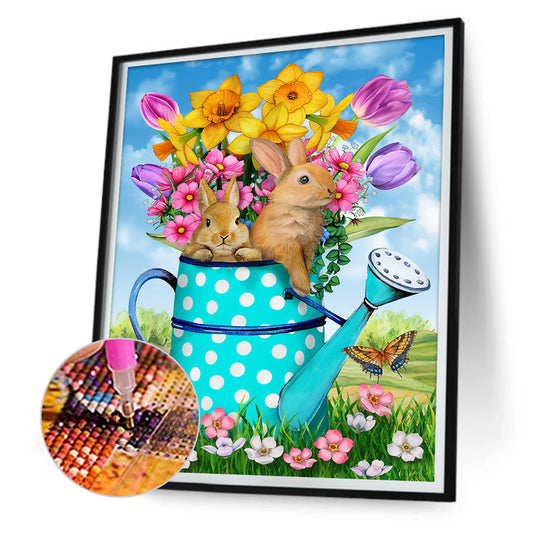 Easter Bunny - Full Round Drill Diamond Painting 30*40CM