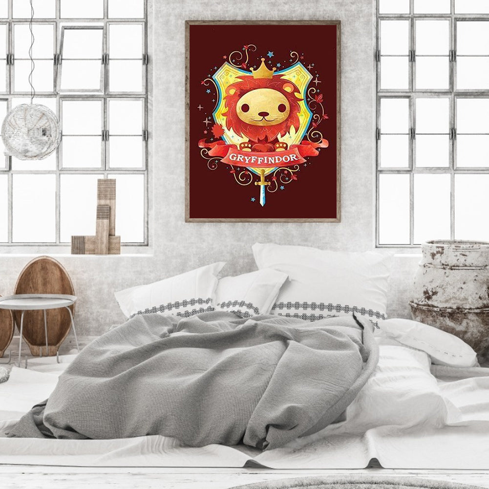 Harry Potter School Of Witchcraft And Wizardry Coat Of Arms - Full Round Drill Diamond Painting 30*40CM