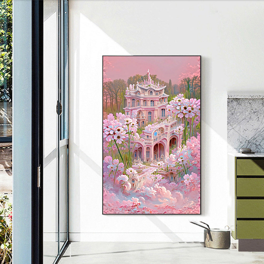 Little Daisy Palace - Full Round Drill Diamond Painting 45*70CM