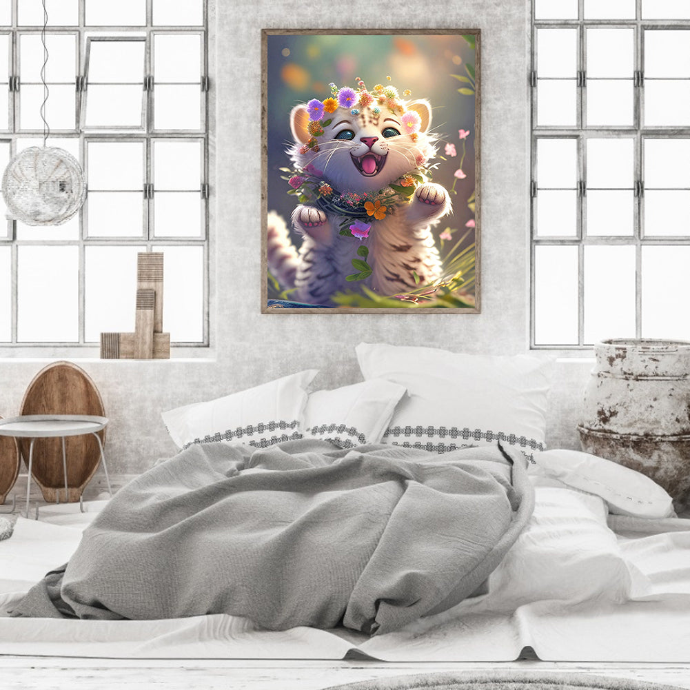 Chinese Zodiac Tiger - Full Round Drill Diamond Painting 30*40CM