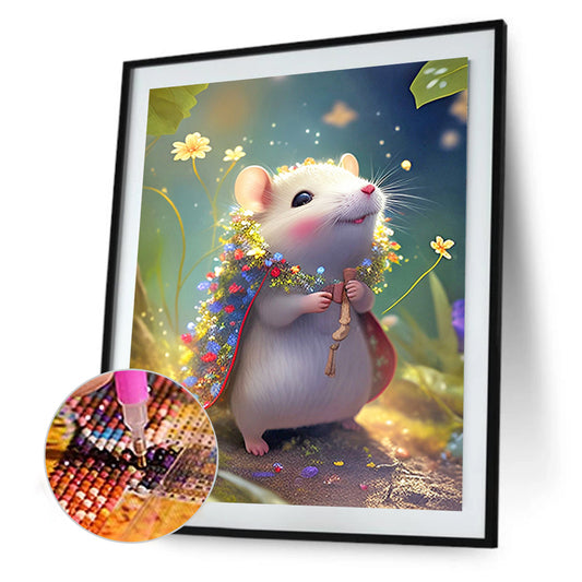 Chinese Zodiac Rat - Full Round Drill Diamond Painting 30*40CM