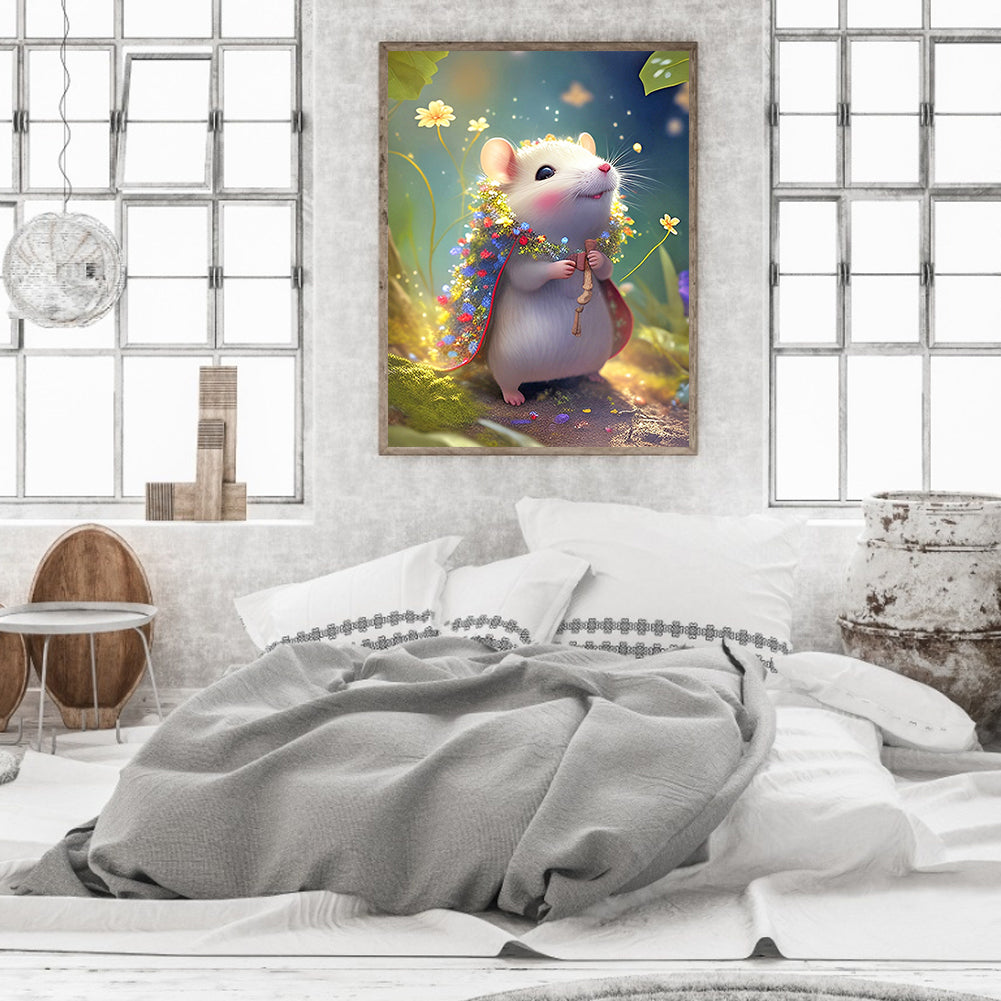 Chinese Zodiac Rat - Full Round Drill Diamond Painting 30*40CM