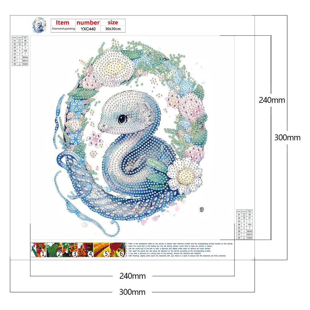 Comic Version Zodiac Animal - Special Shaped Drill Diamond Painting 30*30CM