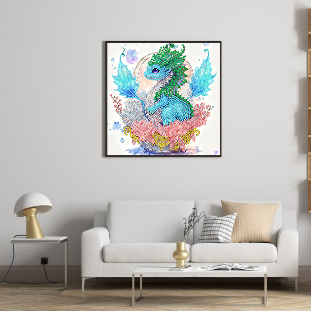Comic Version Of The Zodiac Dragon - Special Shaped Drill Diamond Painting 30*30CM