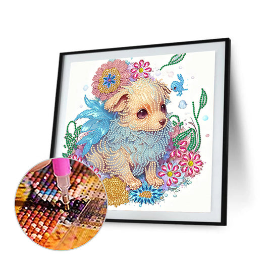 Comic Version Zodiac Dog - Special Shaped Drill Diamond Painting 30*30CM