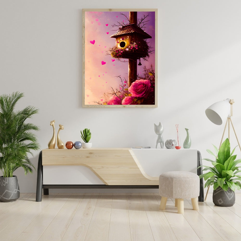 Bird House - Full Round Drill Diamond Painting 30*40CM