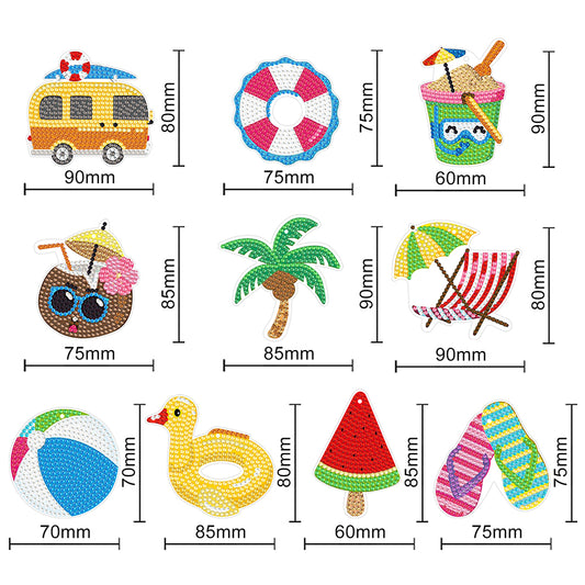 DIY Crystal Diamond Pendant Arts Craft Single-sided Point Drill Pendant for Gift