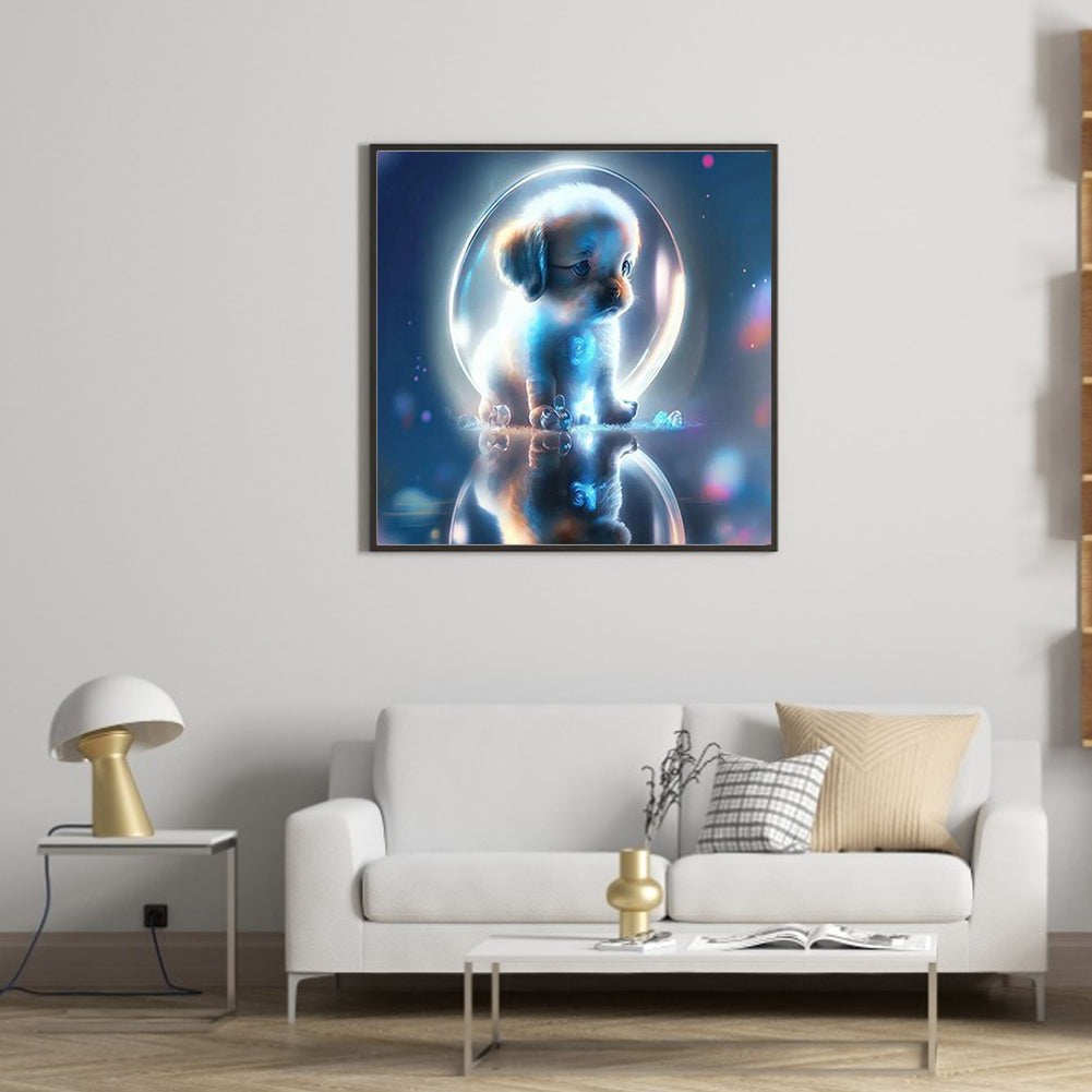 Dreamy Cartoon Puppy Crystal Ball - Full Round Drill Diamond Painting 30*30CM