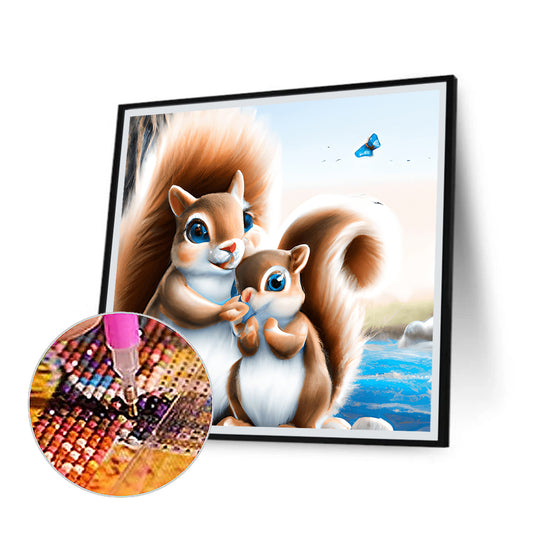 Mother Squirrel - Full Round Drill Diamond Painting 30*30CM