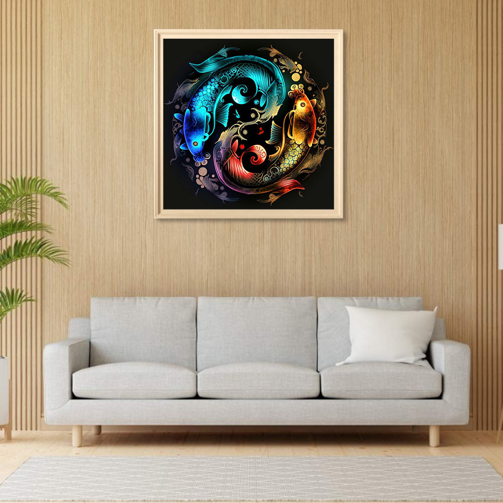 Tai Chi Pisces Painting - Full Round Drill Diamond Painting 30*30CM