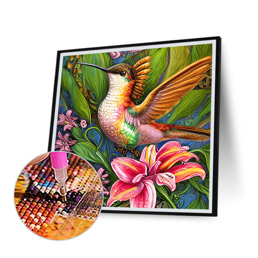Hummingbird - Full Round Drill Diamond Painting 30*30CM