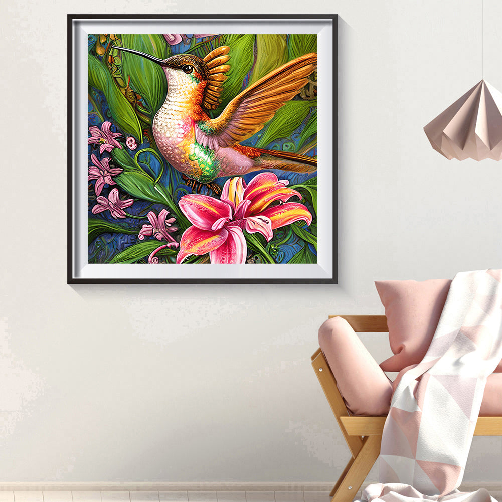 Hummingbird - Full Round Drill Diamond Painting 30*30CM