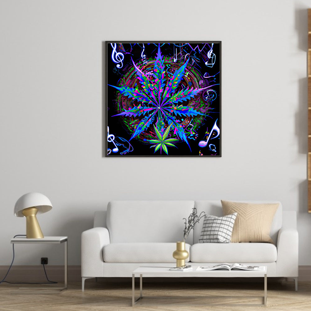 Marijuana Leaf - Full Round Drill Diamond Painting 30*30CM