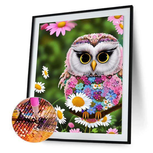 Owl - Full Round Drill Diamond Painting 30*40CM