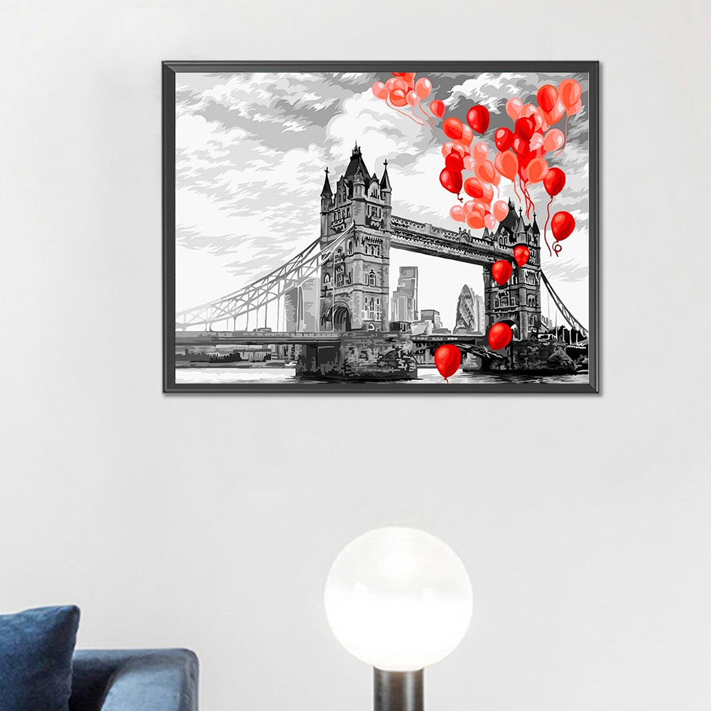 A Touch Of Red Scenery - Full Round Drill Diamond Painting 40*30CM
