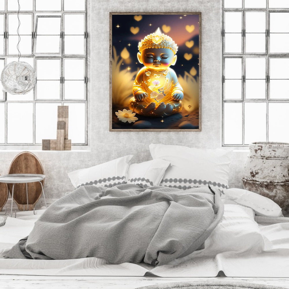 Halo Buddha Statue - Full Round Drill Diamond Painting 30*40CM