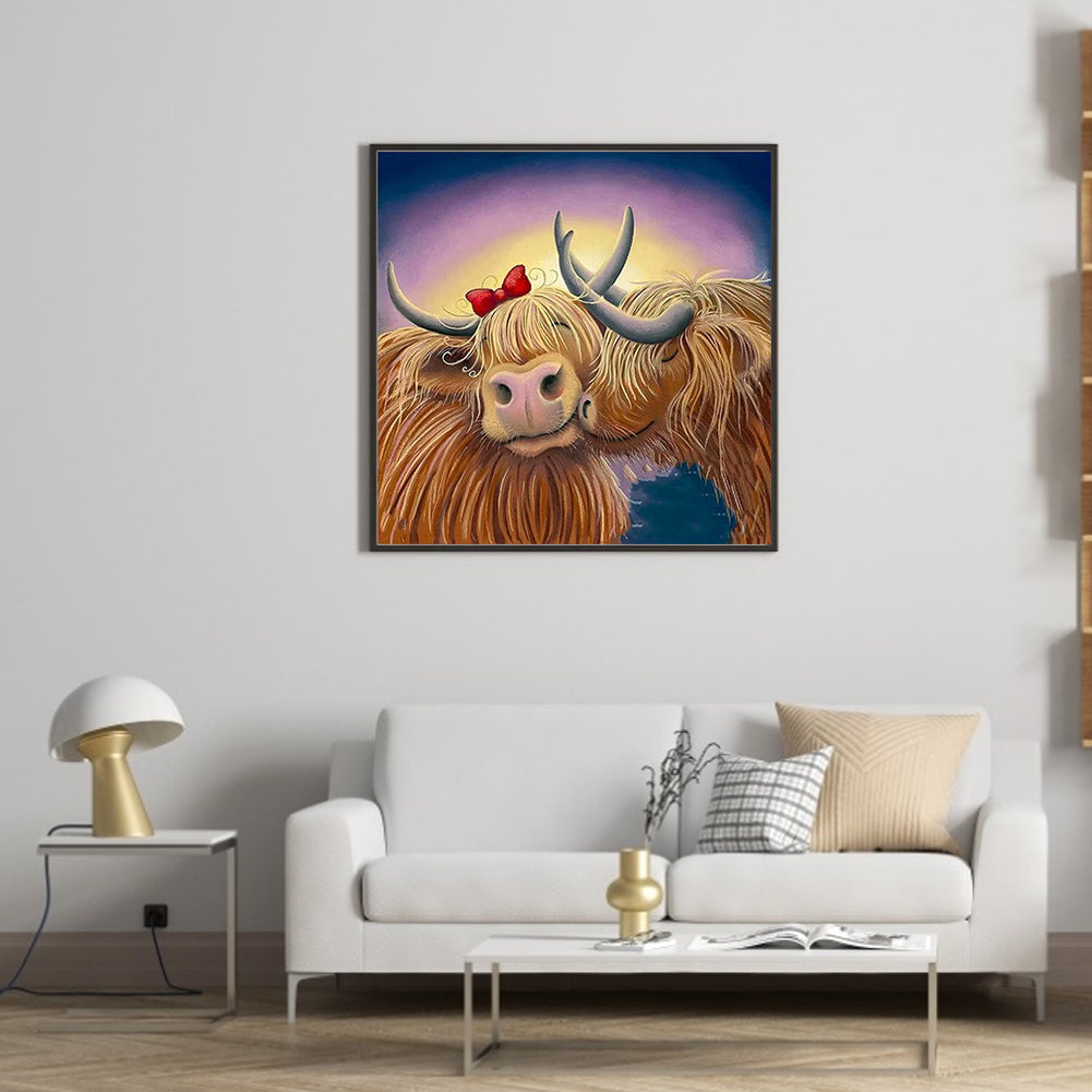 A Pair Of Yaks - Full Round Drill Diamond Painting 40*40CM