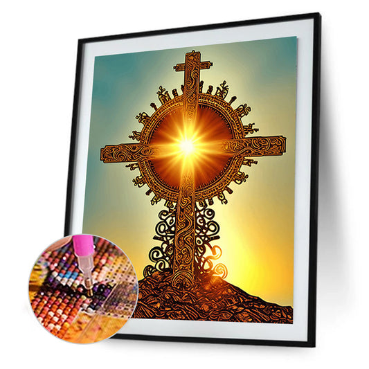 Cross - Full Round Drill Diamond Painting 30*40CM