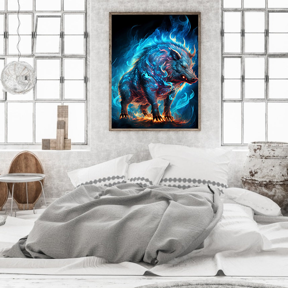 Magic Version Of The Zodiac Pig - Full Round Drill Diamond Painting 30*40CM