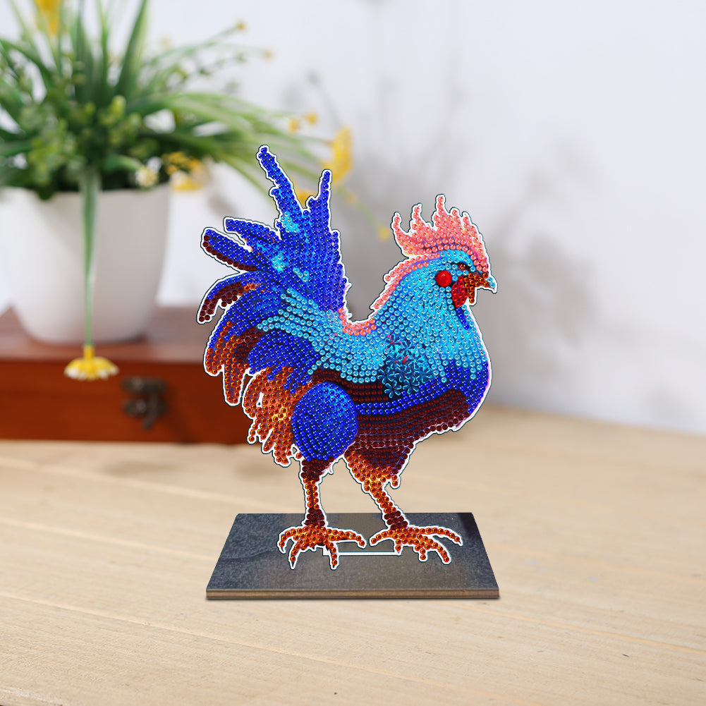 DIY Crystal Diamond Ornament Art Chicken