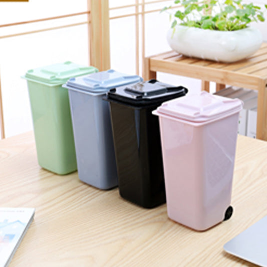 Mini Clean Trash Desk 650ml Cleaning Barrel Plastic Wastebasket for Coffee Table
