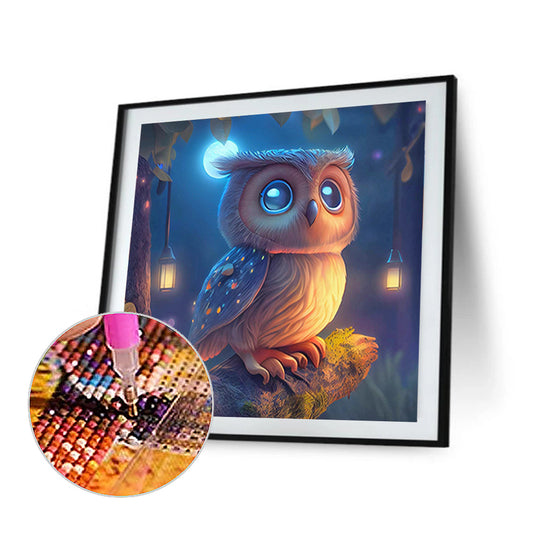 Little Owl - Full Round Drill Diamond Painting 30*30CM