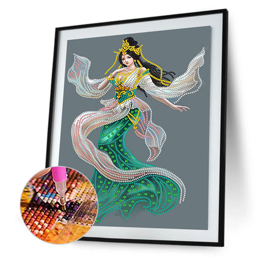 Elegant Lady - Special Shaped Drill Diamond Painting 30*40CM