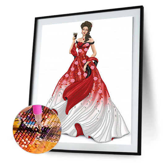Elegant Lady - Special Shaped Drill Diamond Painting 30*40CM