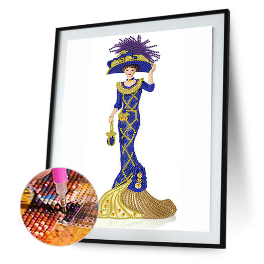 Elegant Lady - Special Shaped Drill Diamond Painting 30*40CM