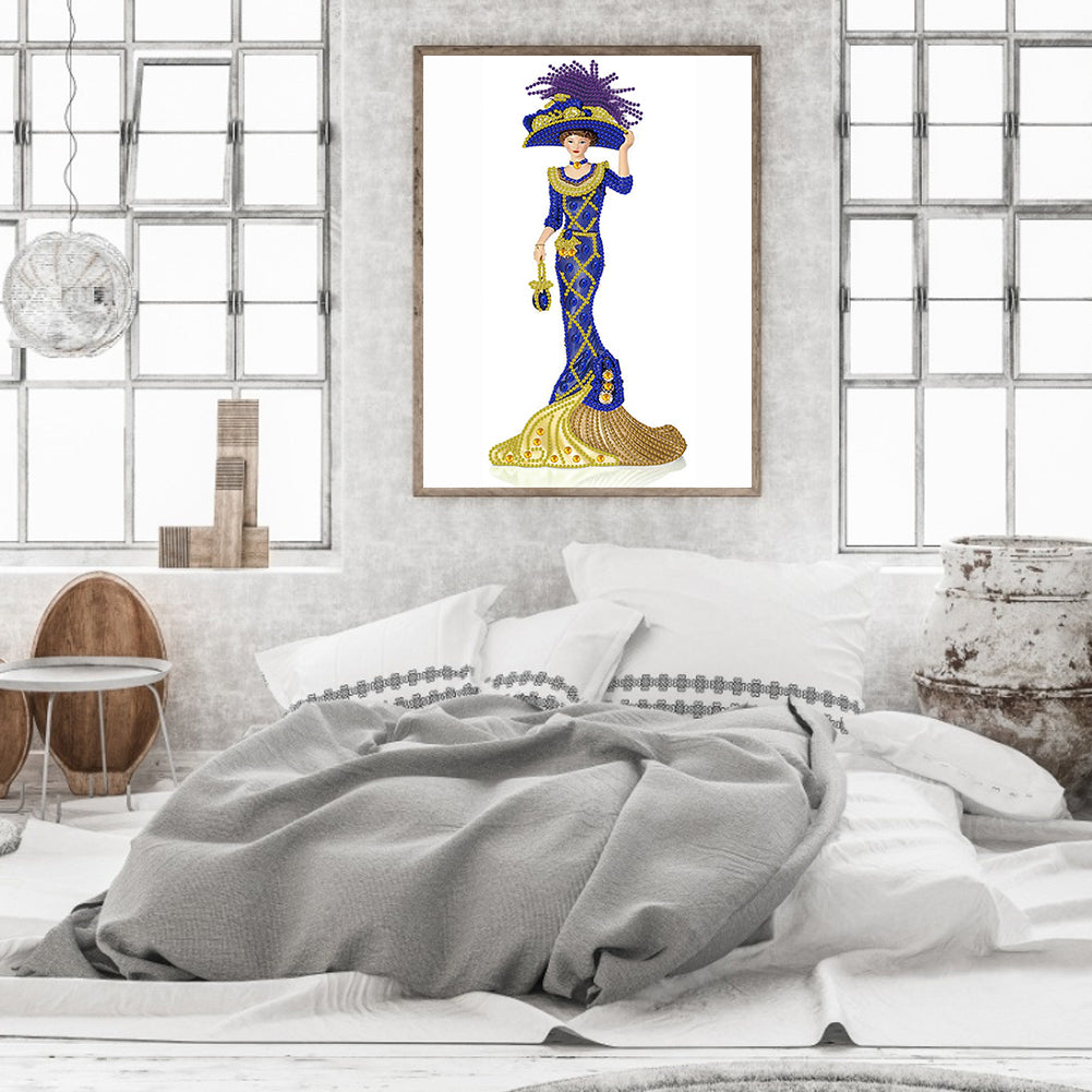 Elegant Lady - Special Shaped Drill Diamond Painting 30*40CM