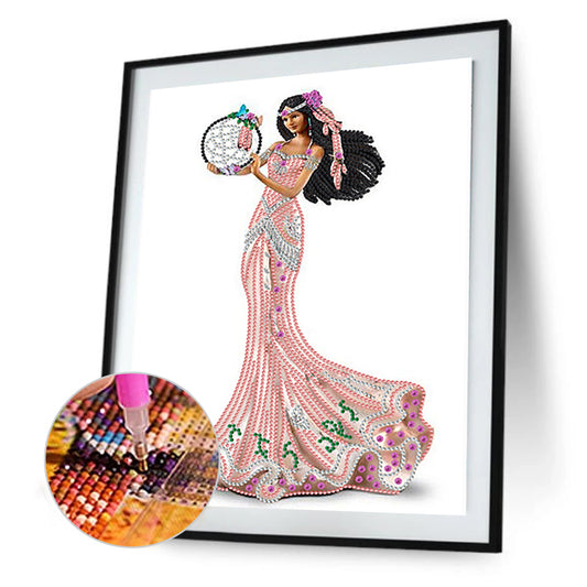 Elegant Lady - Special Shaped Drill Diamond Painting 30*40CM
