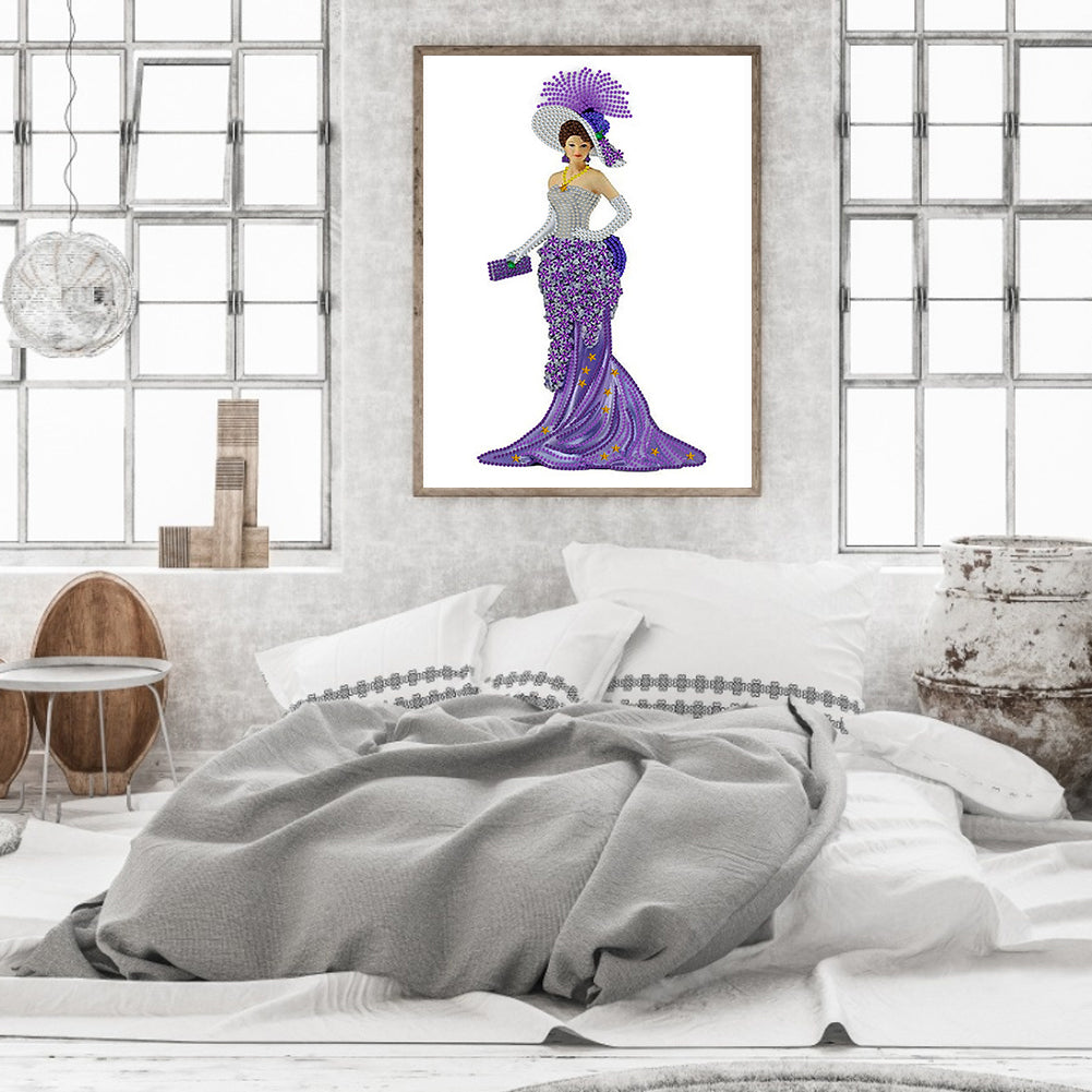 Elegant Lady - Special Shaped Drill Diamond Painting 30*40CM