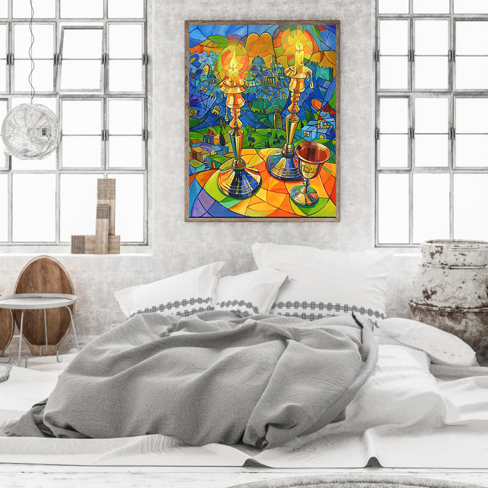 Candle - Full Square Drill Diamond Painting 40*70CM