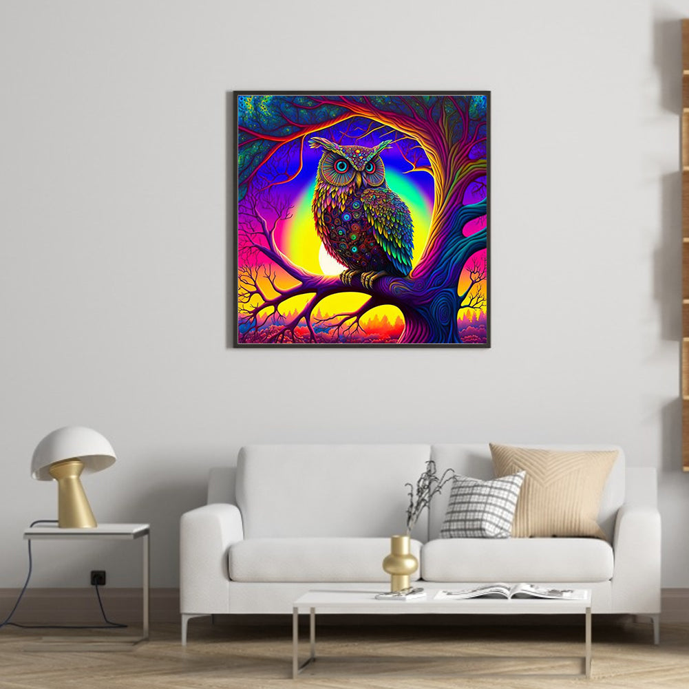 Night Owl - Full Round Drill Diamond Painting 30*30CM