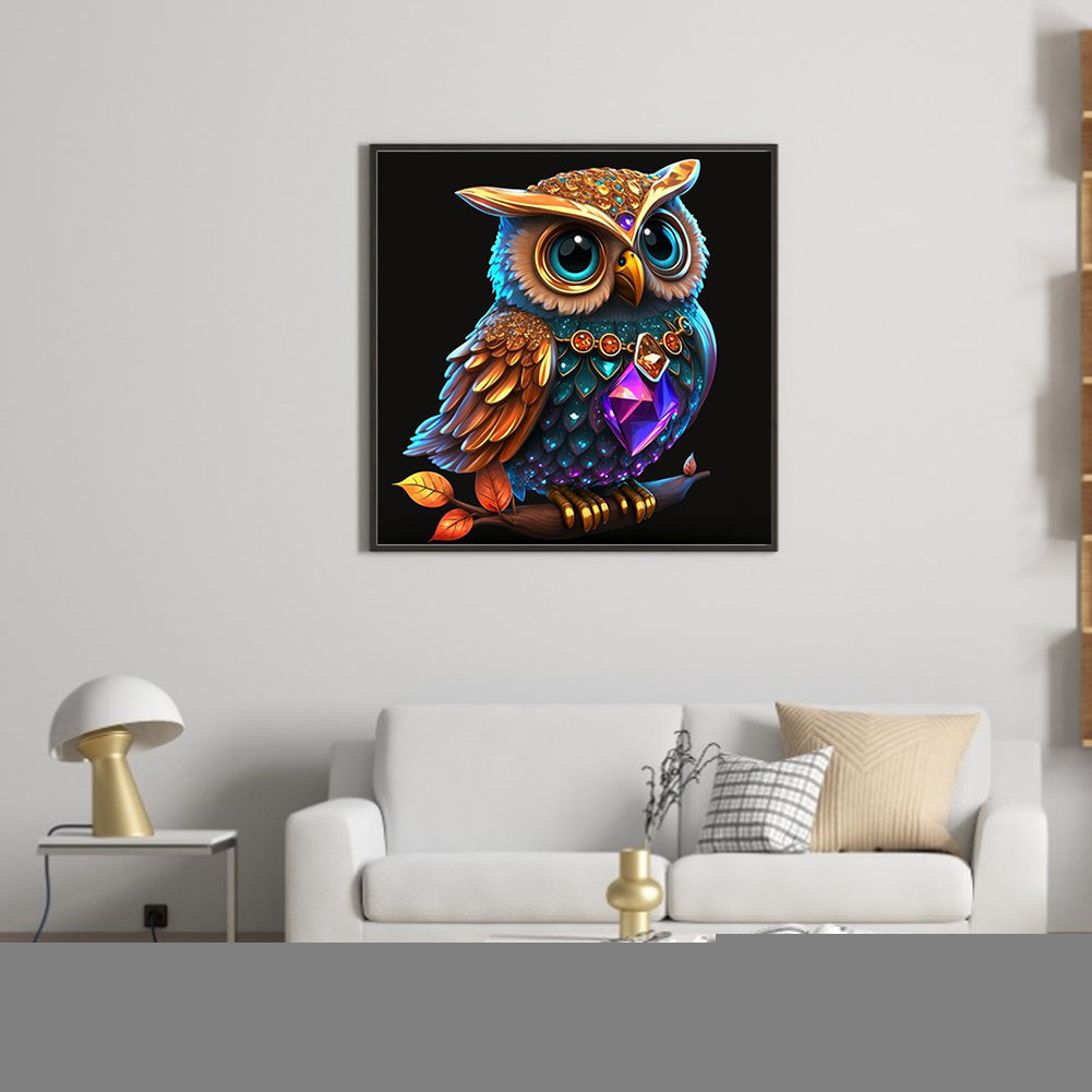 Night Owl - Full Round Drill Diamond Painting 30*30CM