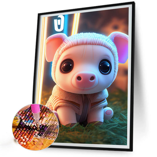 Piggy - Full Round Drill Diamond Painting 30*40CM