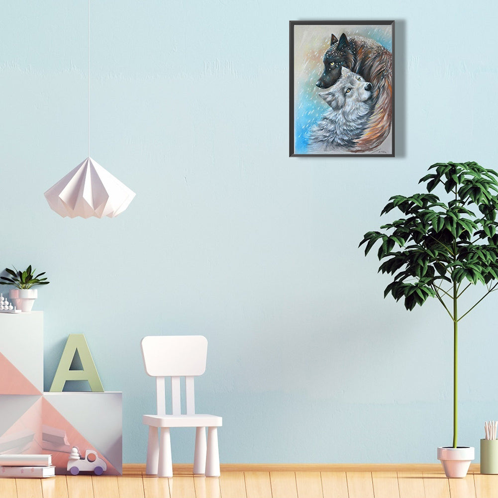 Wolf Nature - Full Round Drill Diamond Painting 30*40CM