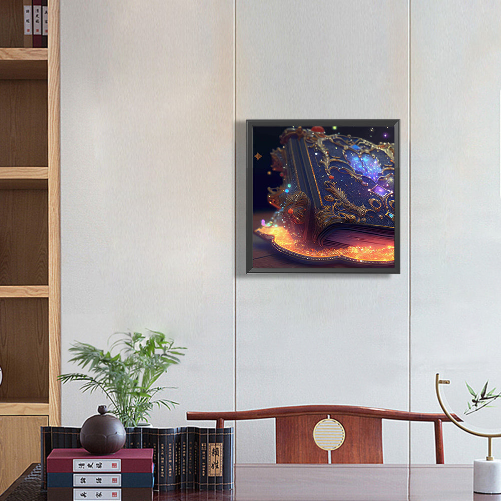 Colored Flower Magic Book - Full Round Drill Diamond Painting 30*30CM
