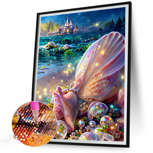 Beach Pearl Shell - Full Square Drill Diamond Painting 30*40CM