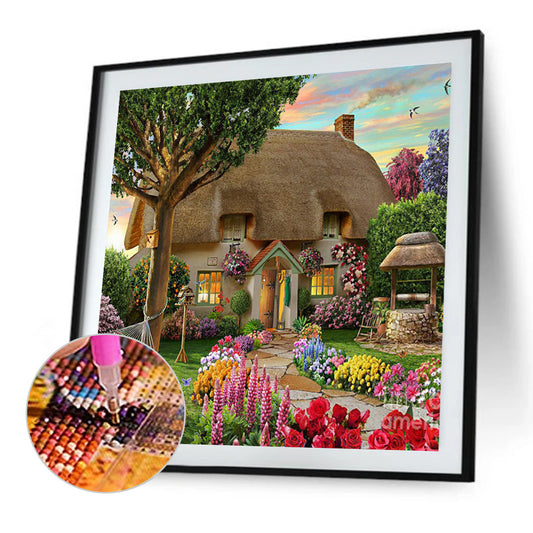 Outdoor Garden-O650*50cm(canvas) full-square drill diamond painting
