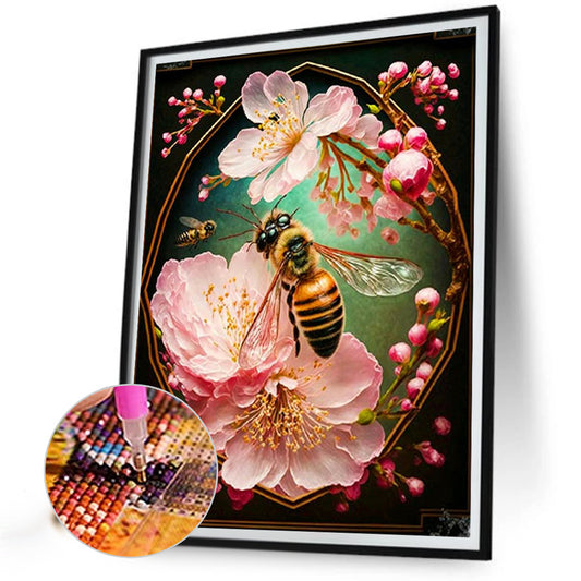 Flower Bee - Full Round Drill Diamond Painting 30*40CM