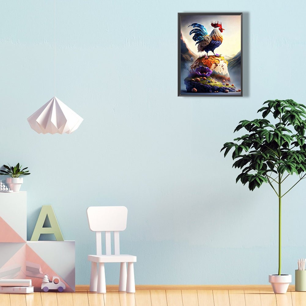 Rooster Independence - Full Round Drill Diamond Painting 30*40CM