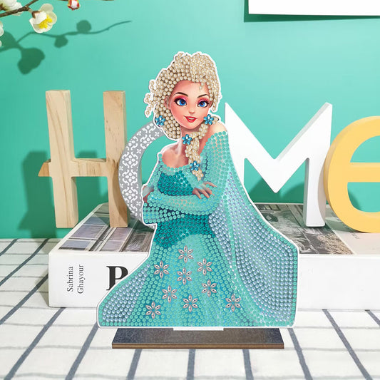 DIY Crystal Diamond Ornament Art Crafts Wooden Point Drilling Ornament Kids Gift