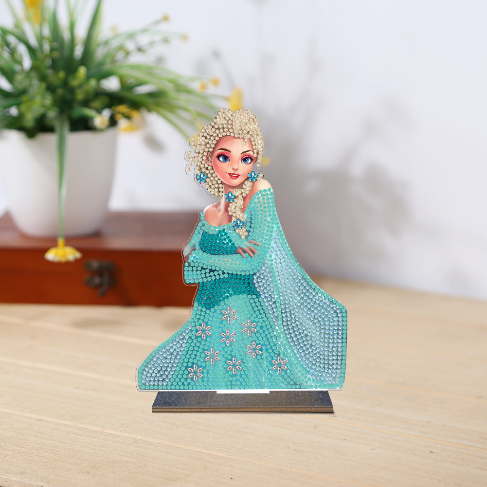 DIY Crystal Diamond Ornament Art Crafts Wooden Point Drilling Ornament Kids Gift