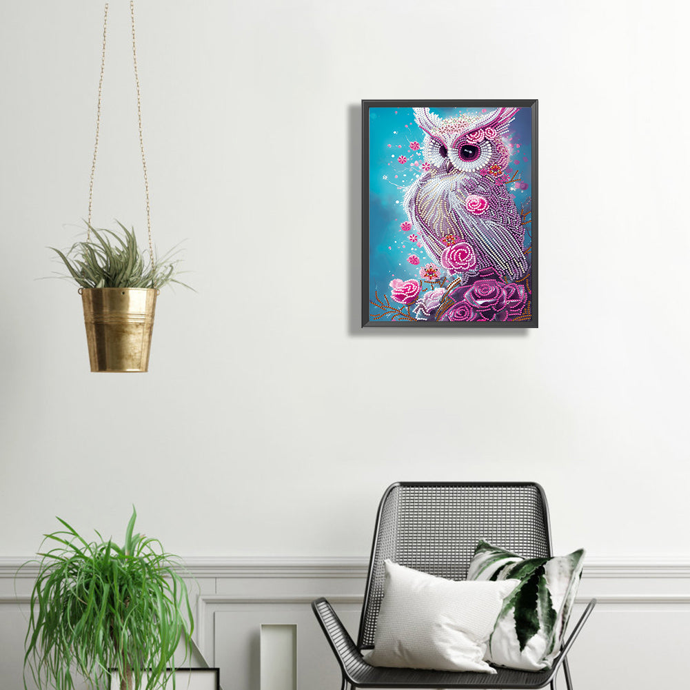 Owl - Special Shaped Drill Diamond Painting 30*40CM